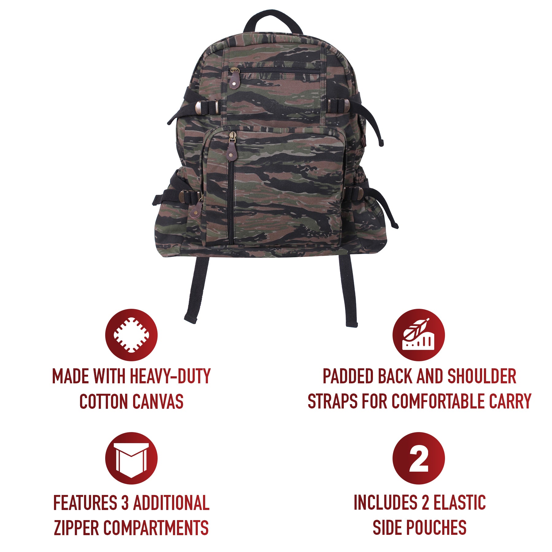 Rothco Jumbo Vintage Canvas Backpack LARSON TACTICAL SUPPLY