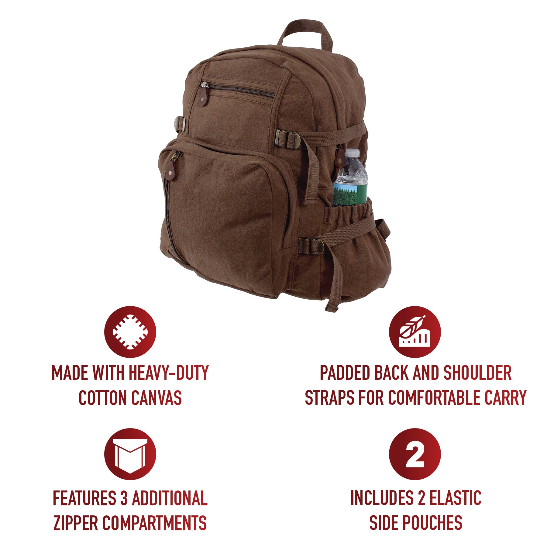 Rothco Jumbo Vintage Canvas Backpack LARSON TACTICAL SUPPLY