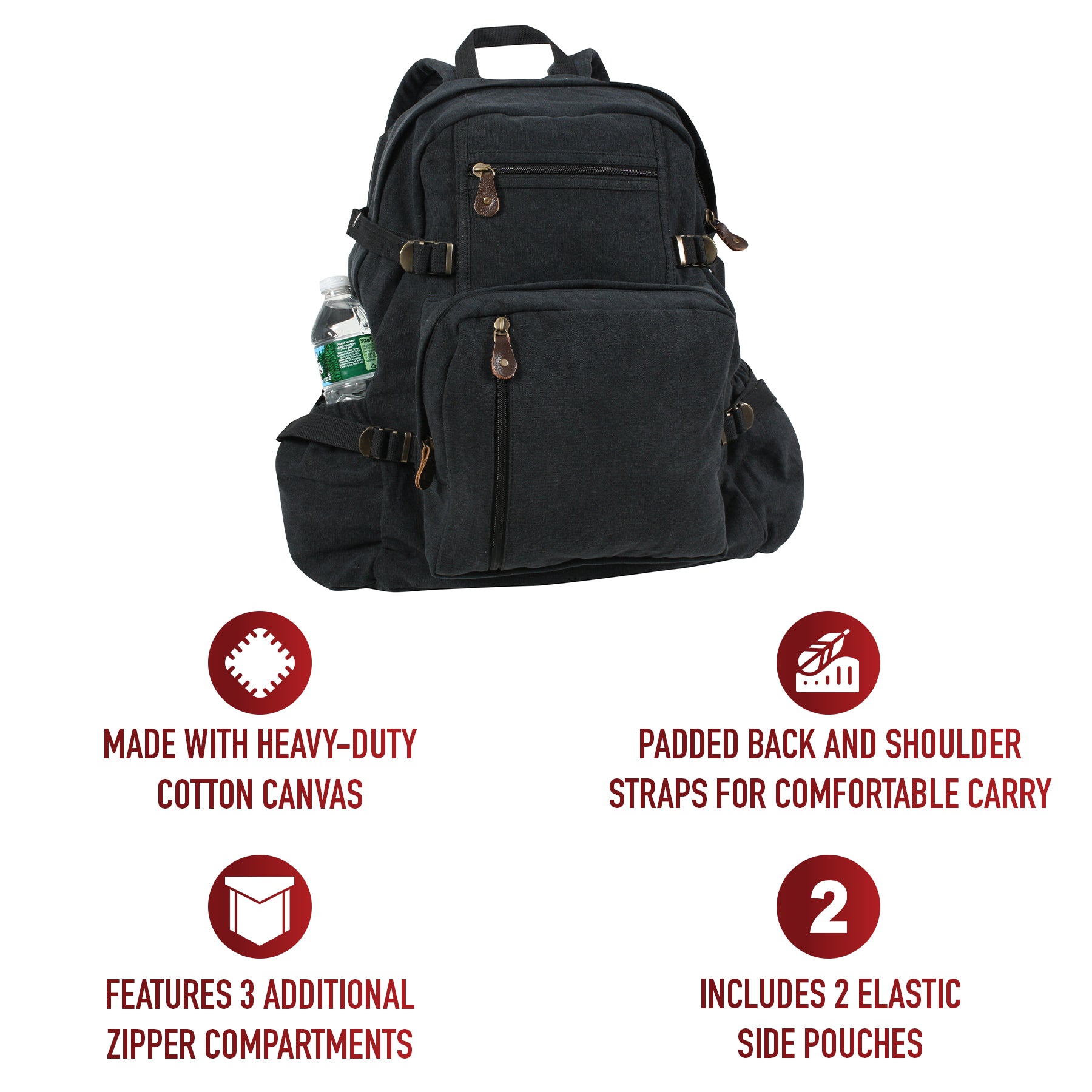 Rothco Jumbo Vintage Canvas Backpack LARSON TACTICAL SUPPLY