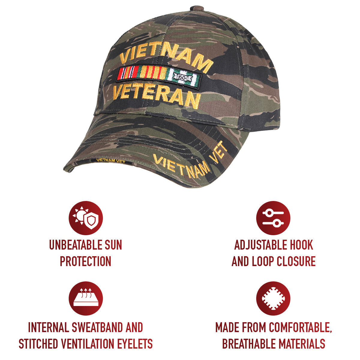 Rothco Deluxe Low Profile Vietnam Veteran Insignia Cap LARSON TACTICAL SUPPLY