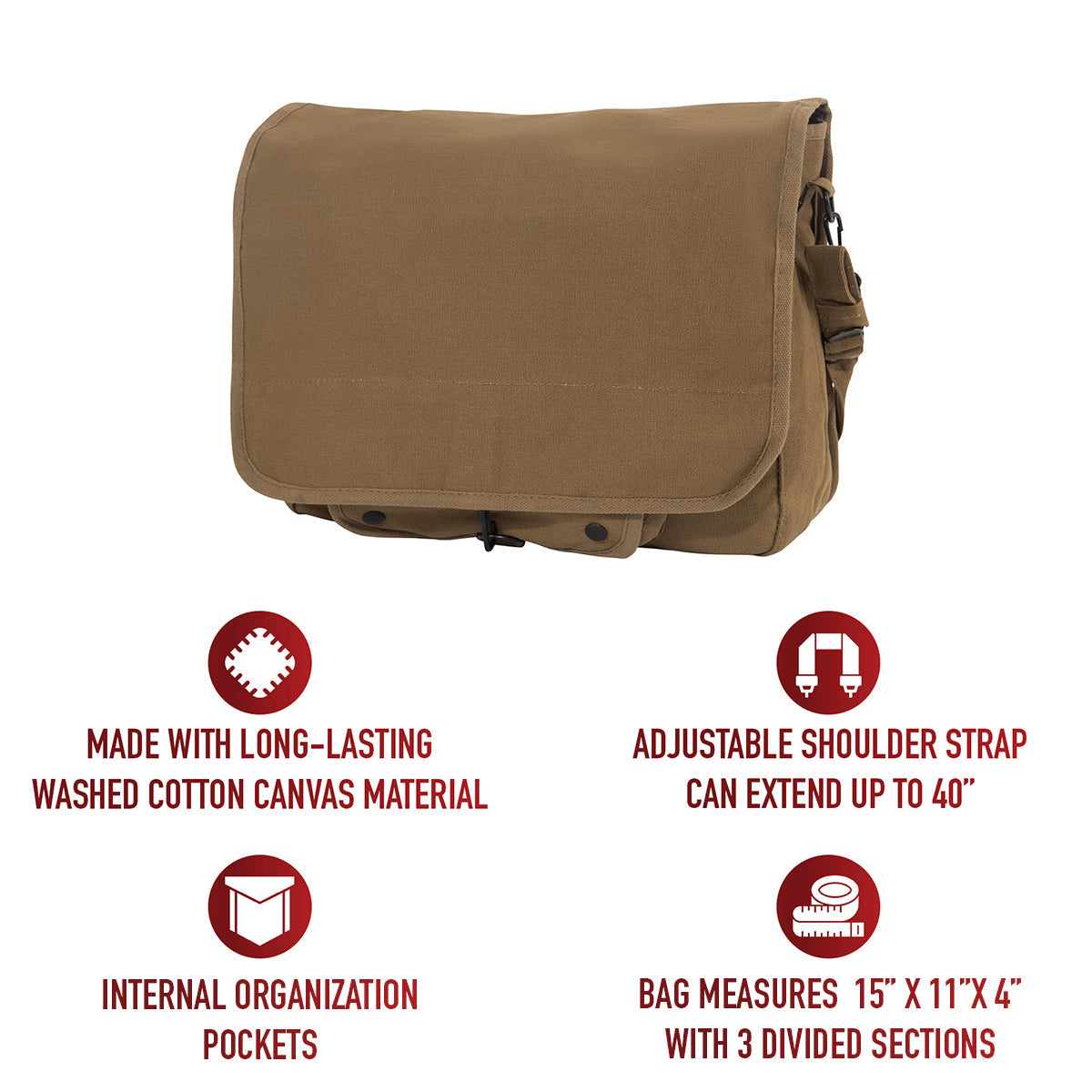 Rothco Vintage Canvas Paratrooper Bag LARSON TACTICAL SUPPLY