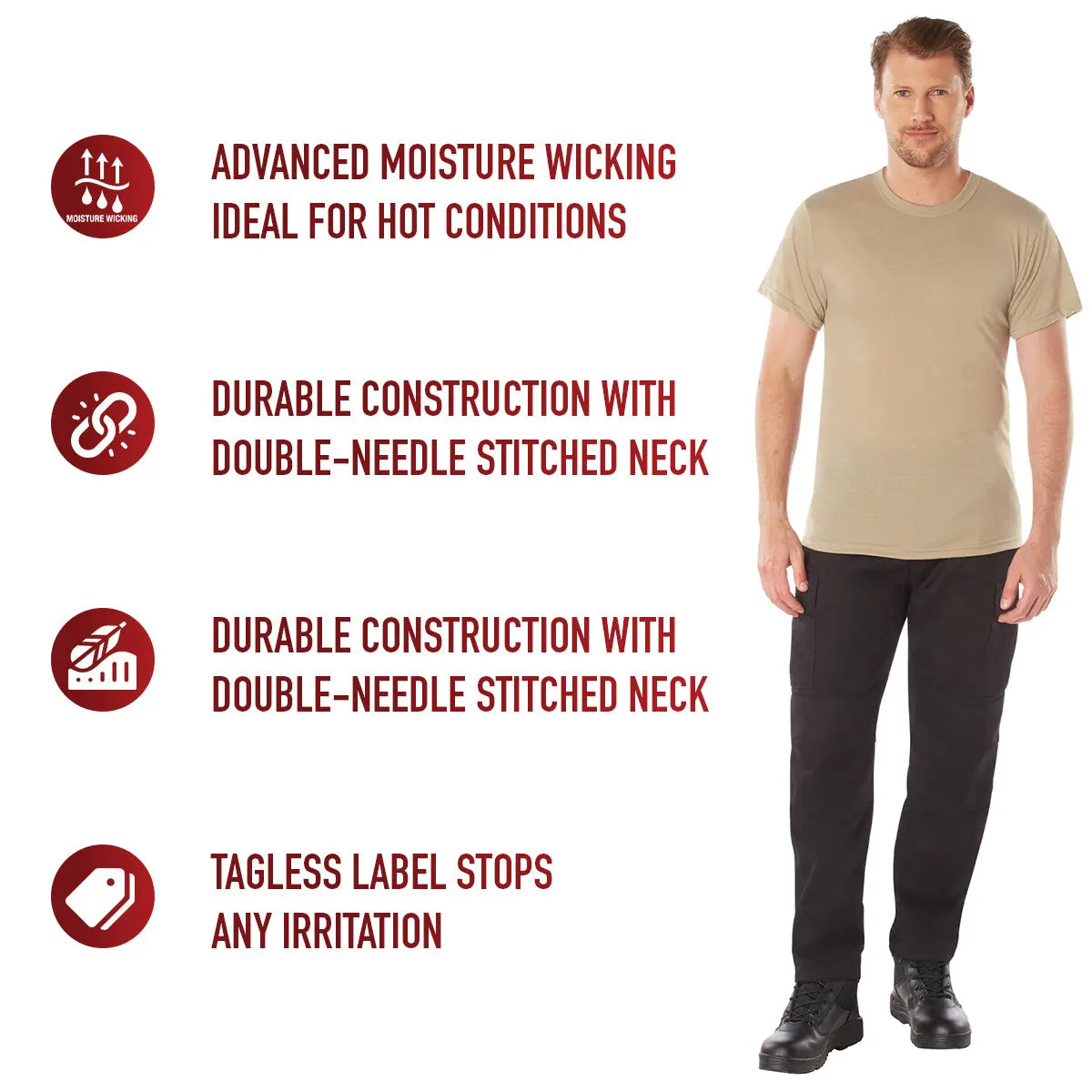 Rothco Moisture Wicking T-Shirts LARSON TACTICAL SUPPLY
