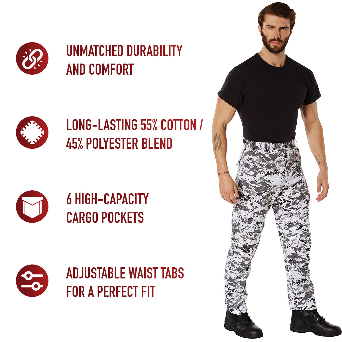 Rothco Digital Camo Tactical BDU Pants LARSON TACTICAL SUPPLY