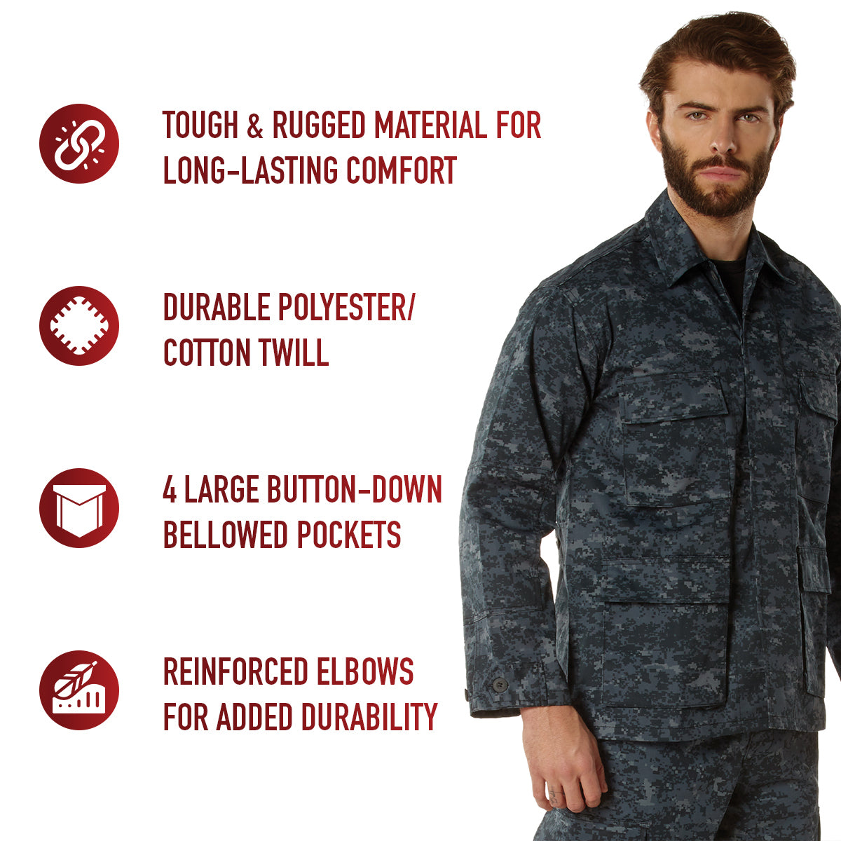 Rothco Digital Camo BDU Shirt LARSON TACTICAL SUPPLY