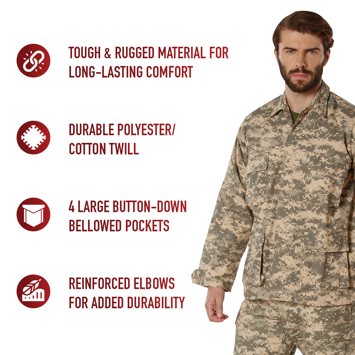 Rothco Digital Camo BDU Shirt LARSON TACTICAL SUPPLY