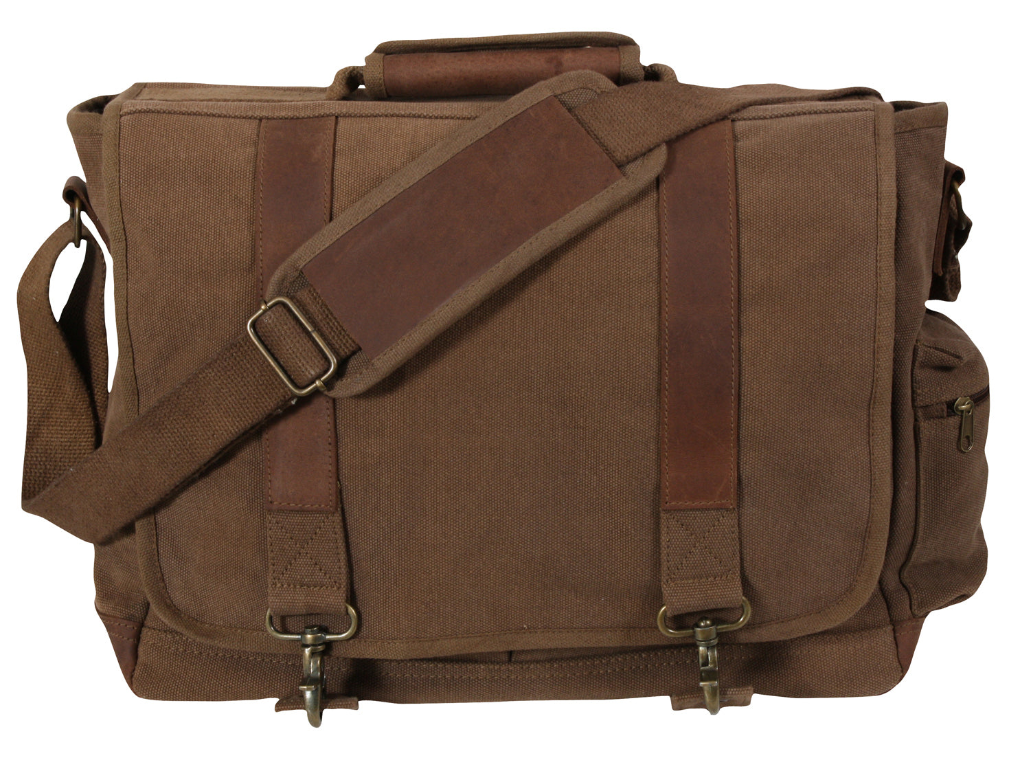 Rothco Vintage Canvas Pathfinder Laptop Bag With Leather Accents LARSON TACTICAL SUPPLY