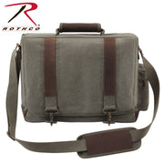 Rothco Vintage Canvas Pathfinder Laptop Bag With Leather Accents LARSON TACTICAL SUPPLY