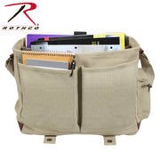 Rothco Vintage Canvas Pathfinder Laptop Bag With Leather Accents LARSON TACTICAL SUPPLY