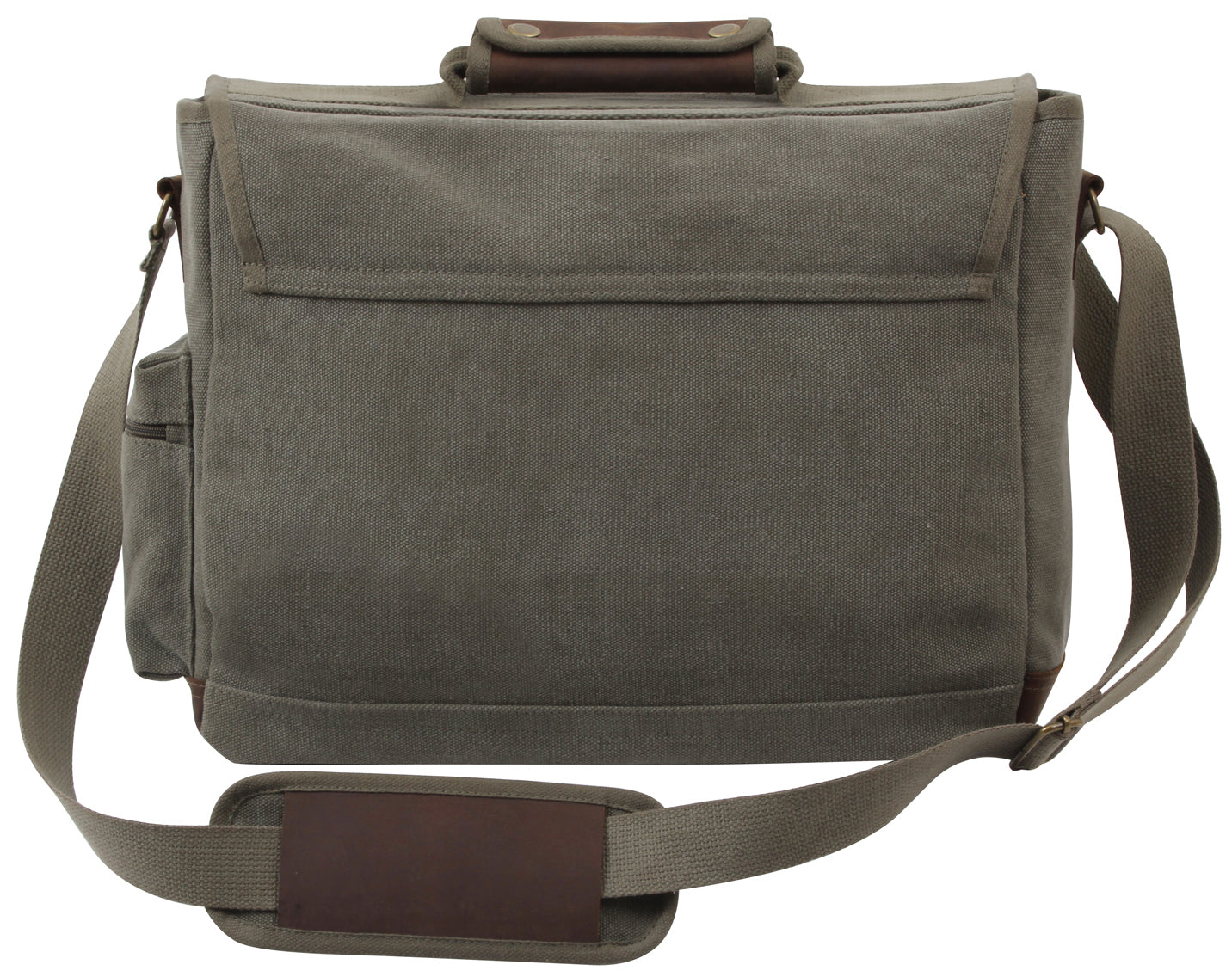 Rothco Vintage Canvas Pathfinder Laptop Bag With Leather Accents LARSON TACTICAL SUPPLY