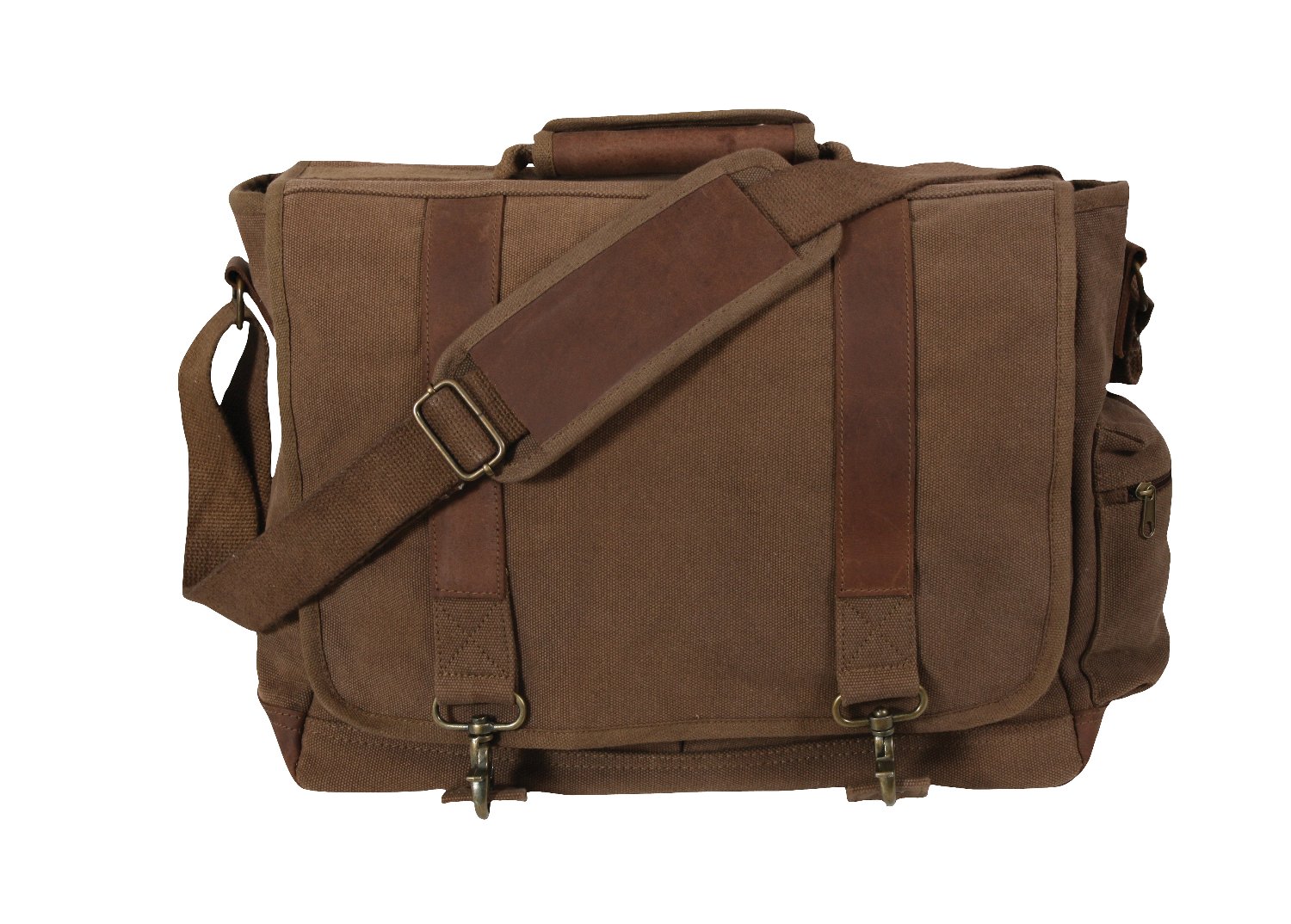 Rothco Vintage Canvas Pathfinder Laptop Bag With Leather Accents LARSON TACTICAL SUPPLY