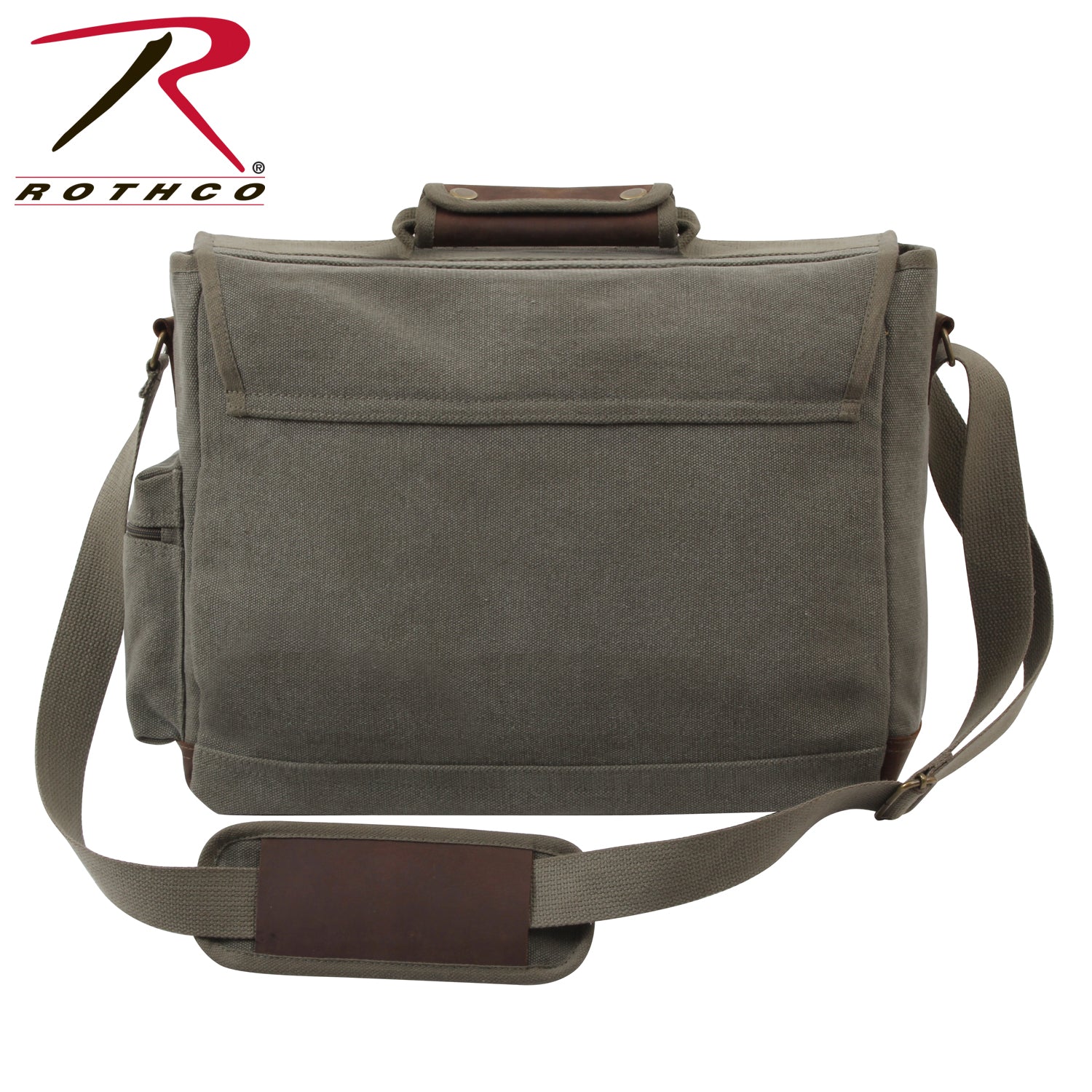 Rothco Vintage Canvas Pathfinder Laptop Bag With Leather Accents LARSON TACTICAL SUPPLY