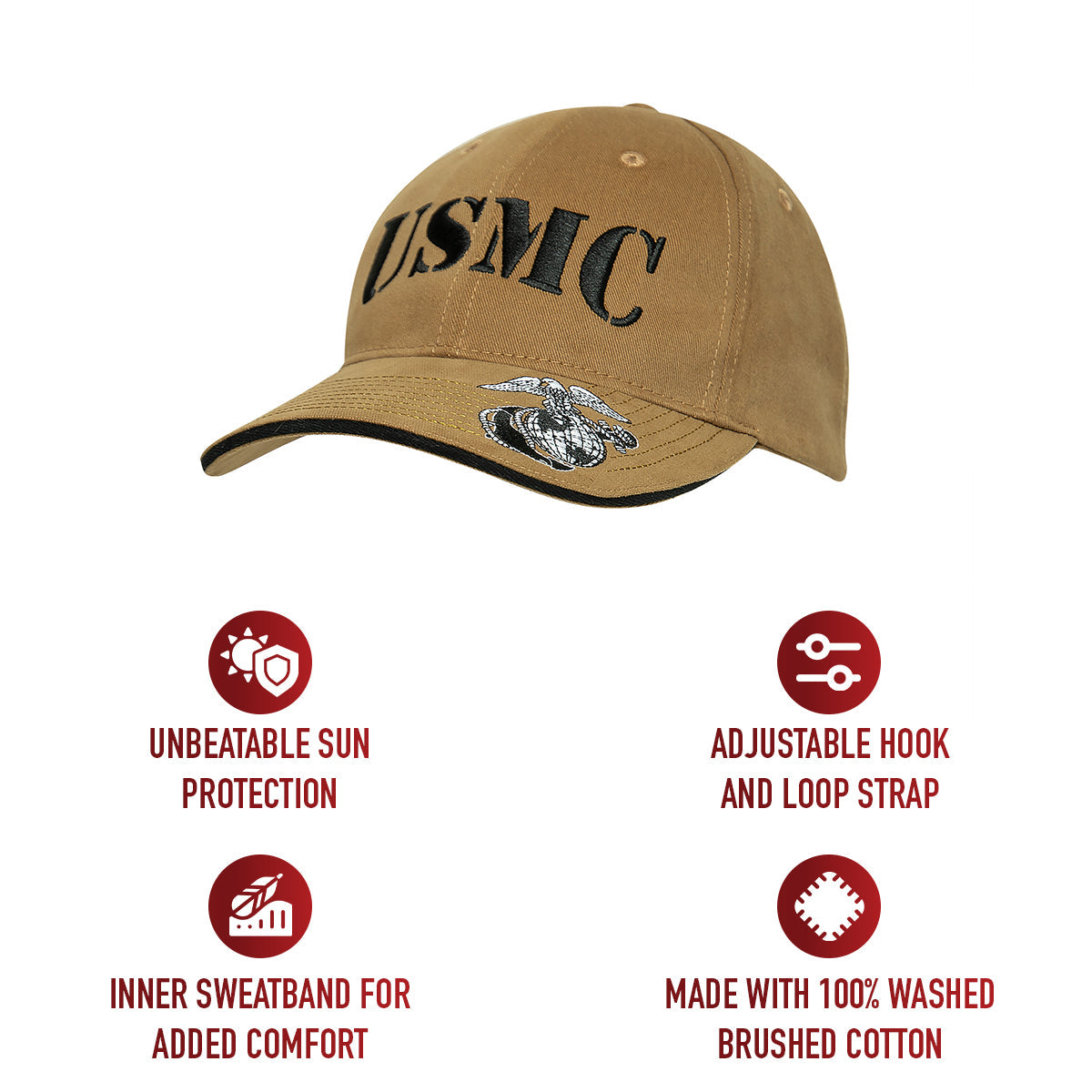 Rothco Deluxe Vintage USMC Embroidered Low Pro Cap LARSON TACTICAL SUPPLY