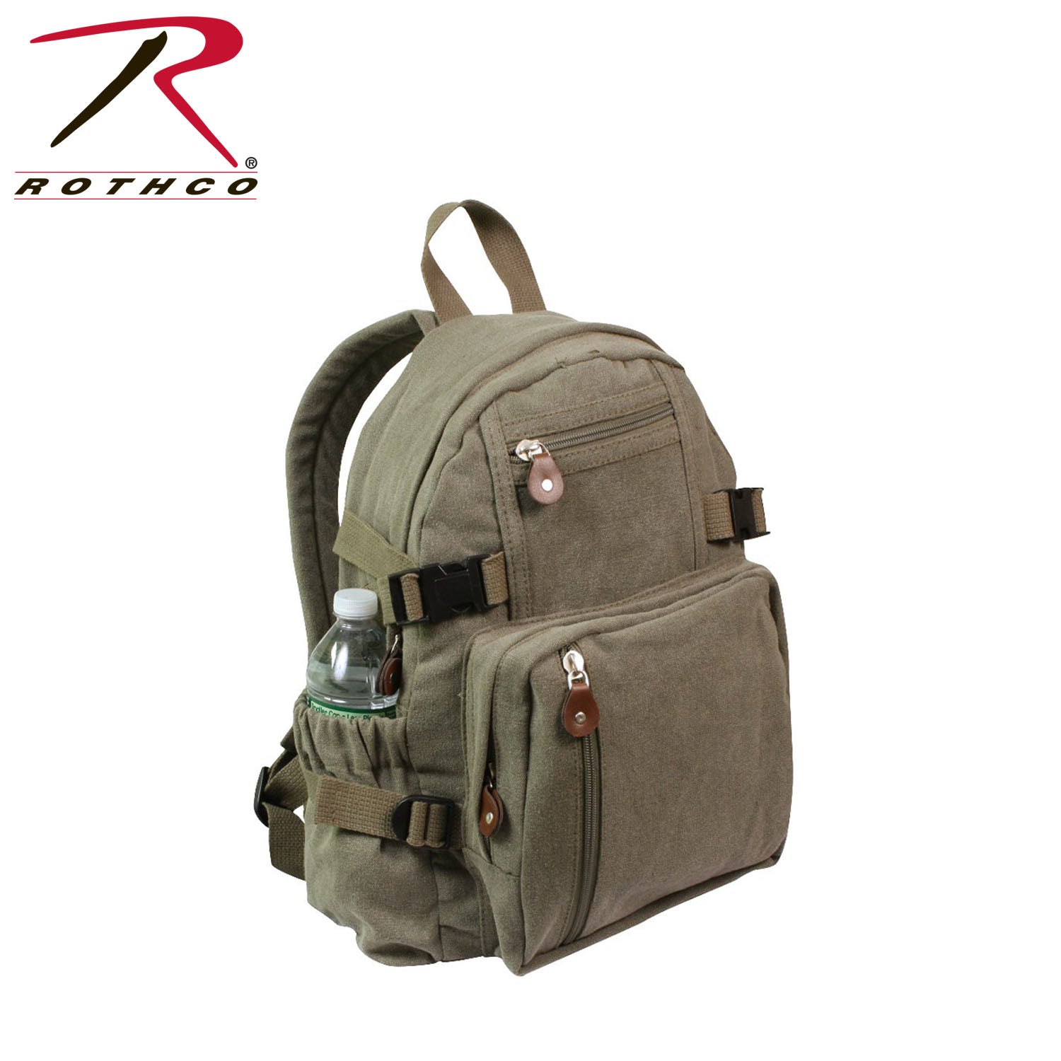 Rothco Vintage Canvas Compact Backpack LARSON TACTICAL SUPPLY