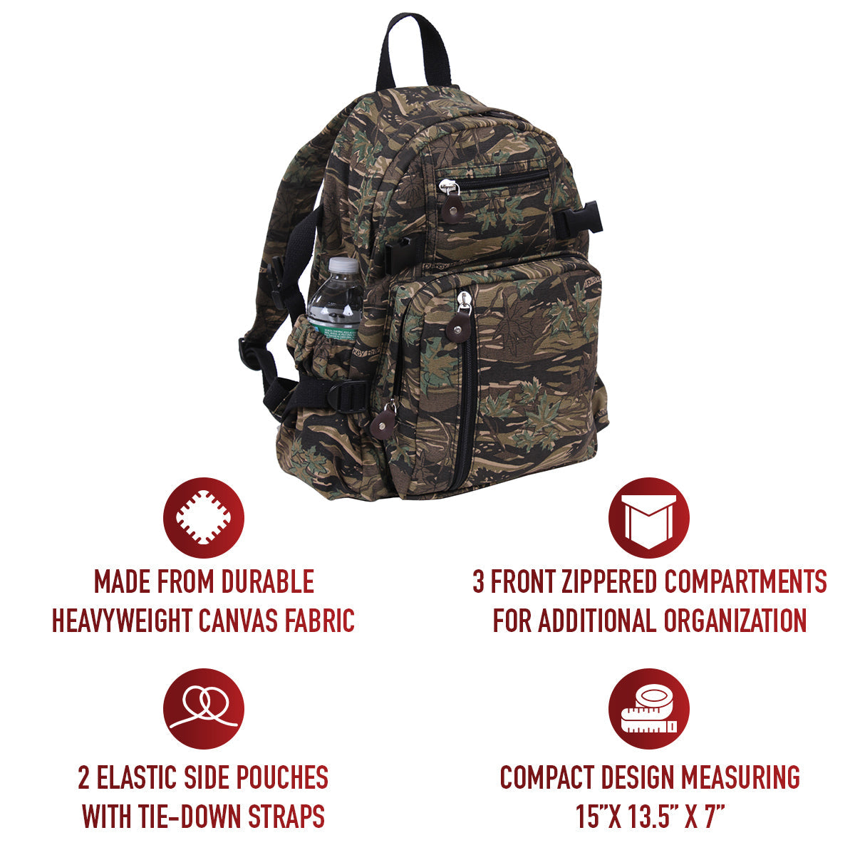 Rothco Vintage Canvas Compact Backpack LARSON TACTICAL SUPPLY