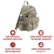 Rothco Vintage Canvas Compact Backpack LARSON TACTICAL SUPPLY
