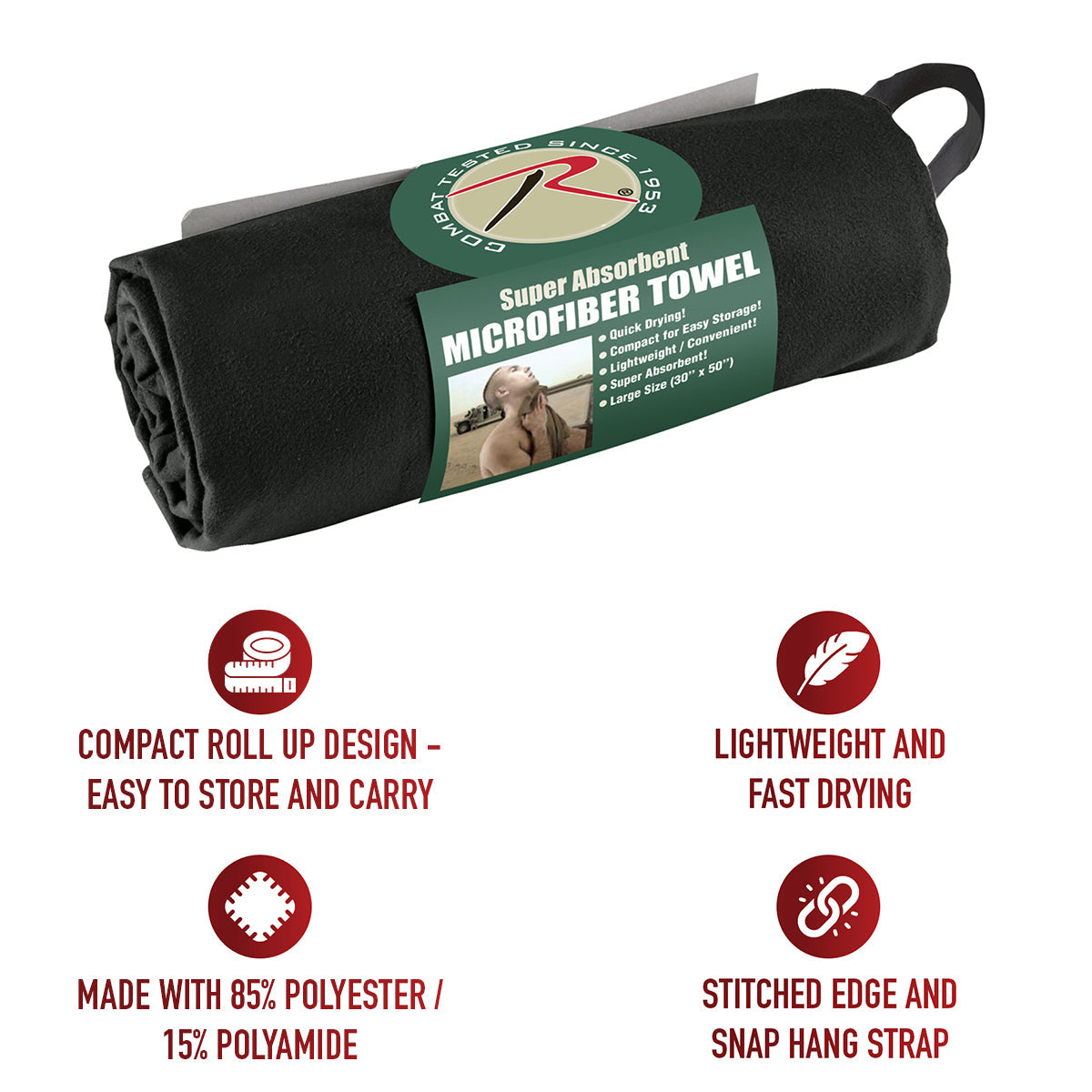 Rothco Microfiber Towel LARSON TACTICAL SUPPLY