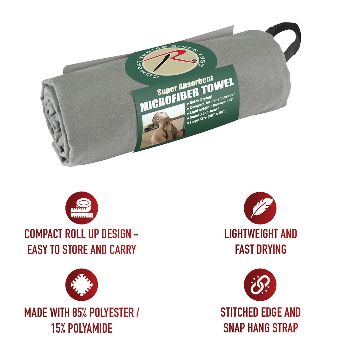 Rothco Microfiber Towel LARSON TACTICAL SUPPLY