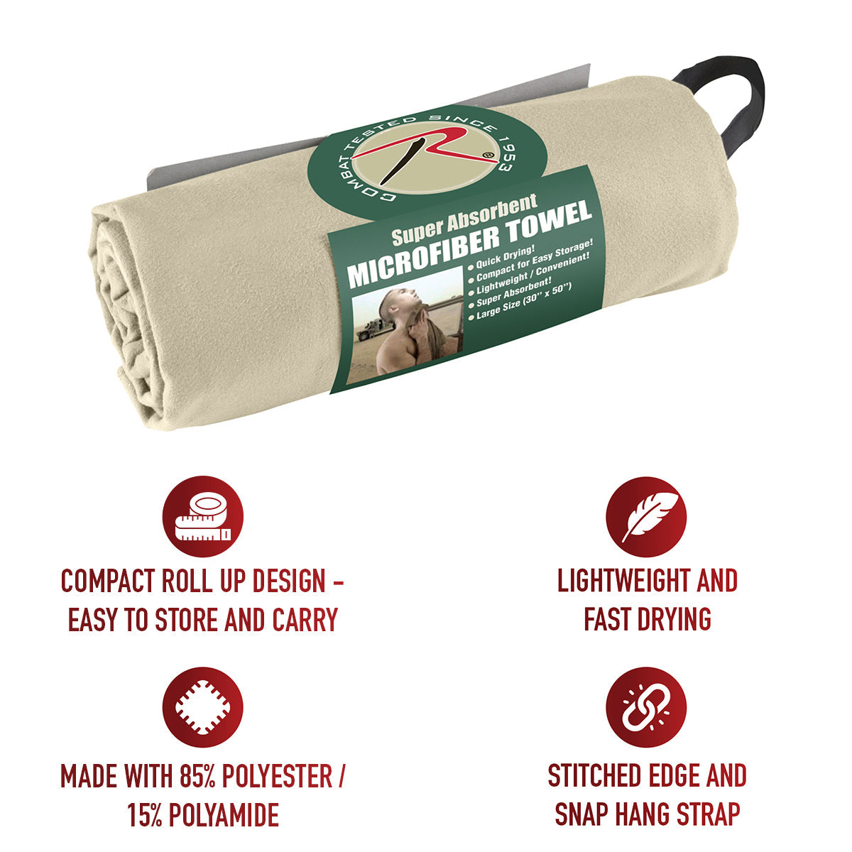 Rothco Microfiber Towel LARSON TACTICAL SUPPLY