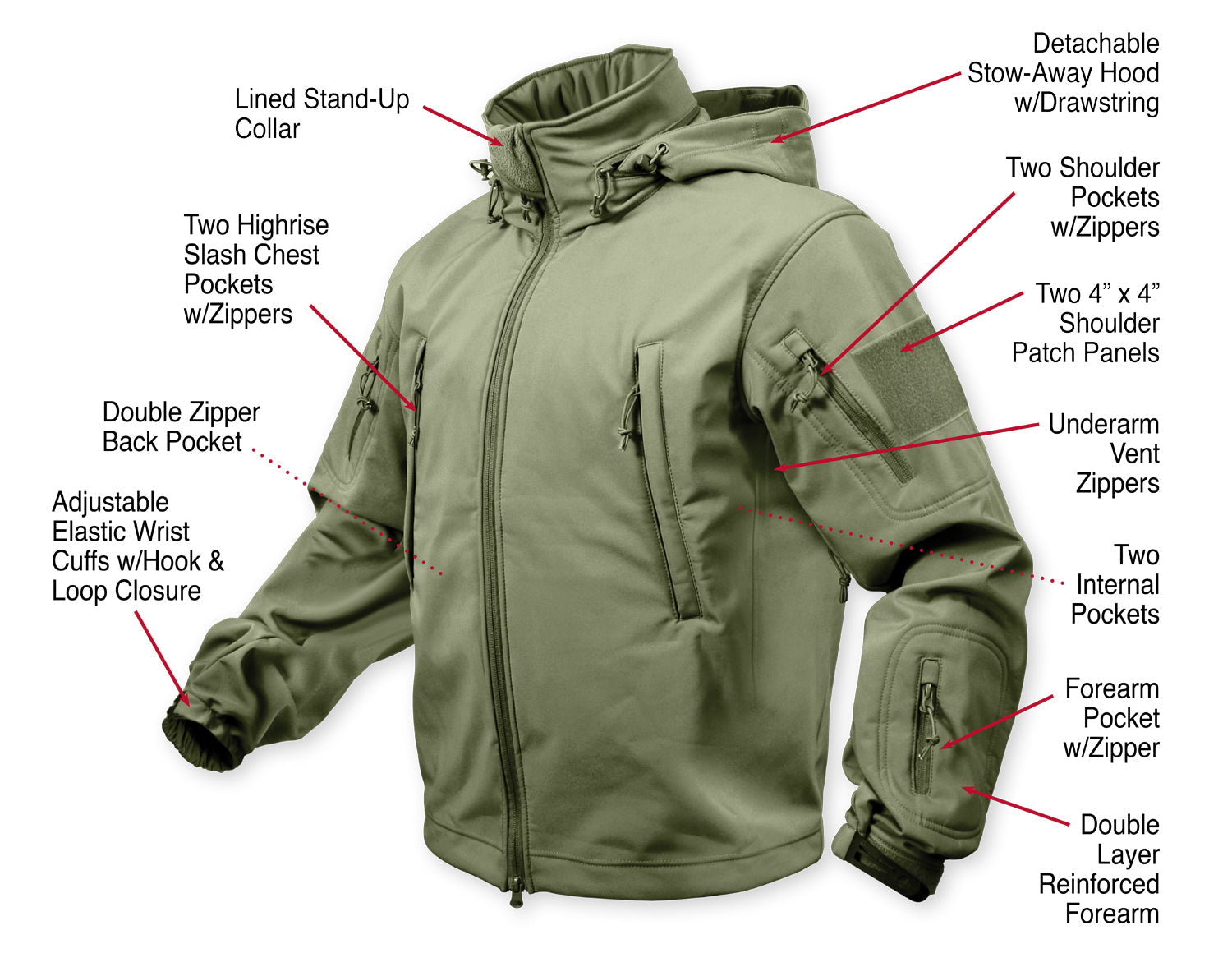Rothco Special Ops Soft Shell Jacket LARSON TACTICAL SUPPLY
