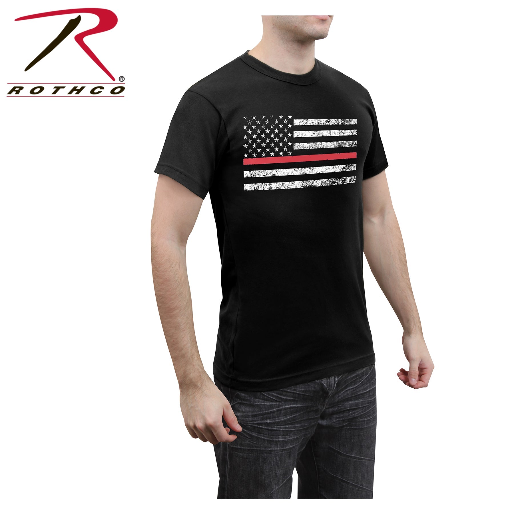 Rothco Thin Red Line Flag T-Shirt LARSON TACTICAL SUPPLY