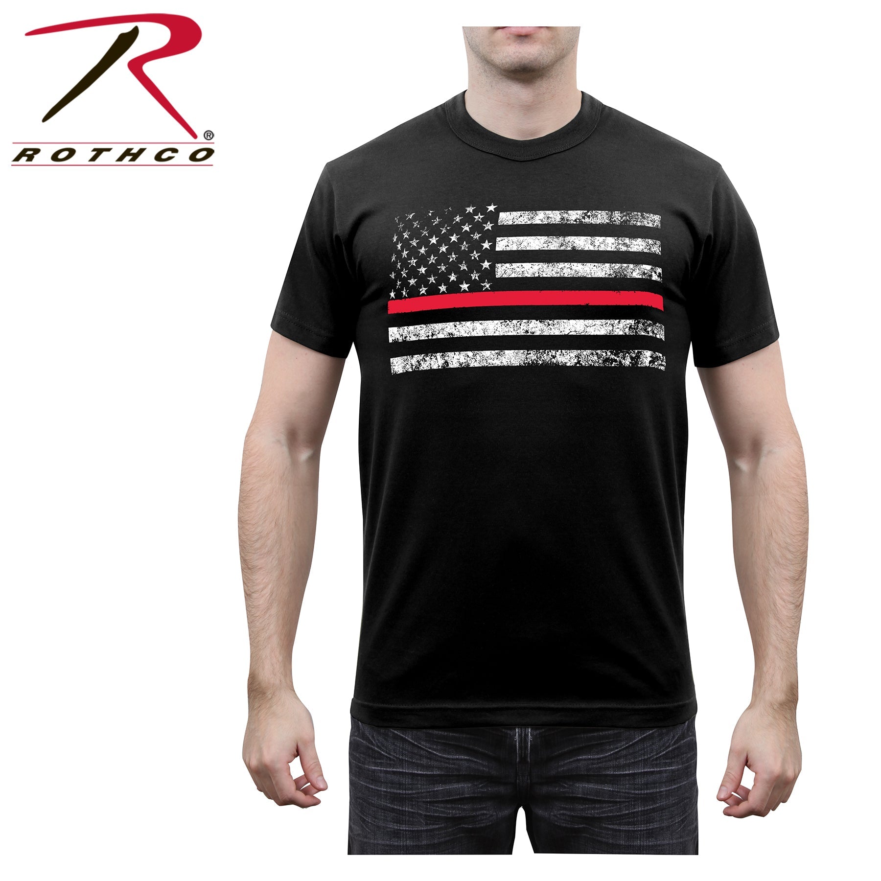 Rothco Thin Red Line Flag T-Shirt LARSON TACTICAL SUPPLY