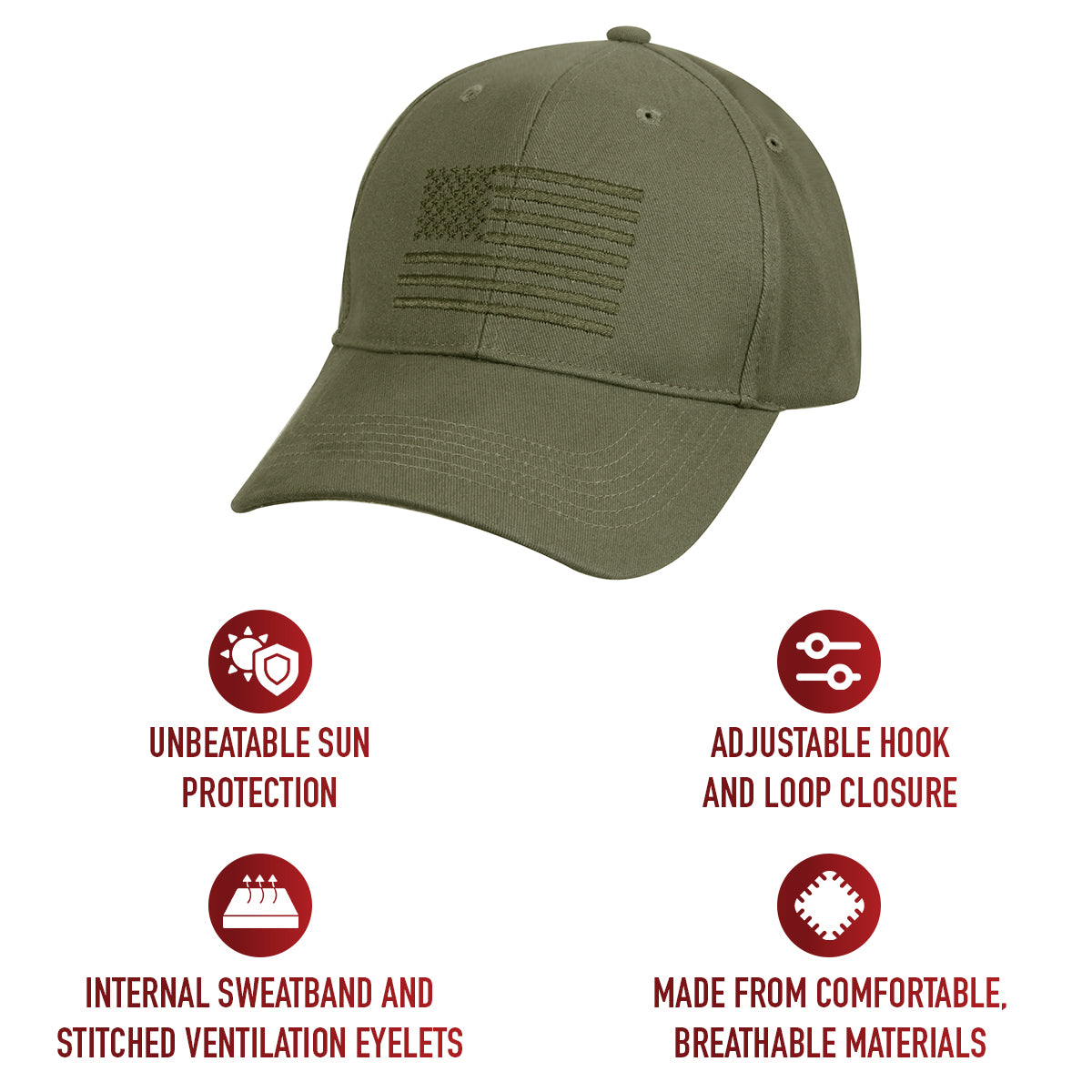 Rothco U.S. Flag Low Profile Cap LARSON TACTICAL SUPPLY