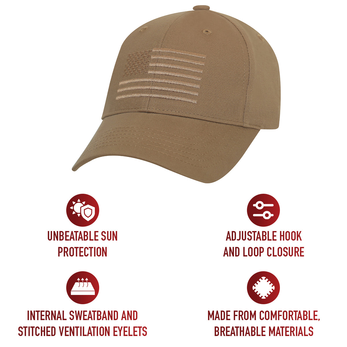 Rothco U.S. Flag Low Profile Cap LARSON TACTICAL SUPPLY