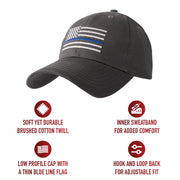 Rothco Thin Blue Line Flag Low Profile Cap LARSON TACTICAL SUPPLY
