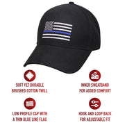 Rothco Thin Blue Line Flag Low Profile Cap LARSON TACTICAL SUPPLY