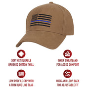 Rothco Thin Blue Line Flag Low Profile Cap LARSON TACTICAL SUPPLY