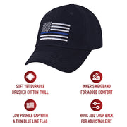 Rothco Thin Blue Line Flag Low Profile Cap LARSON TACTICAL SUPPLY