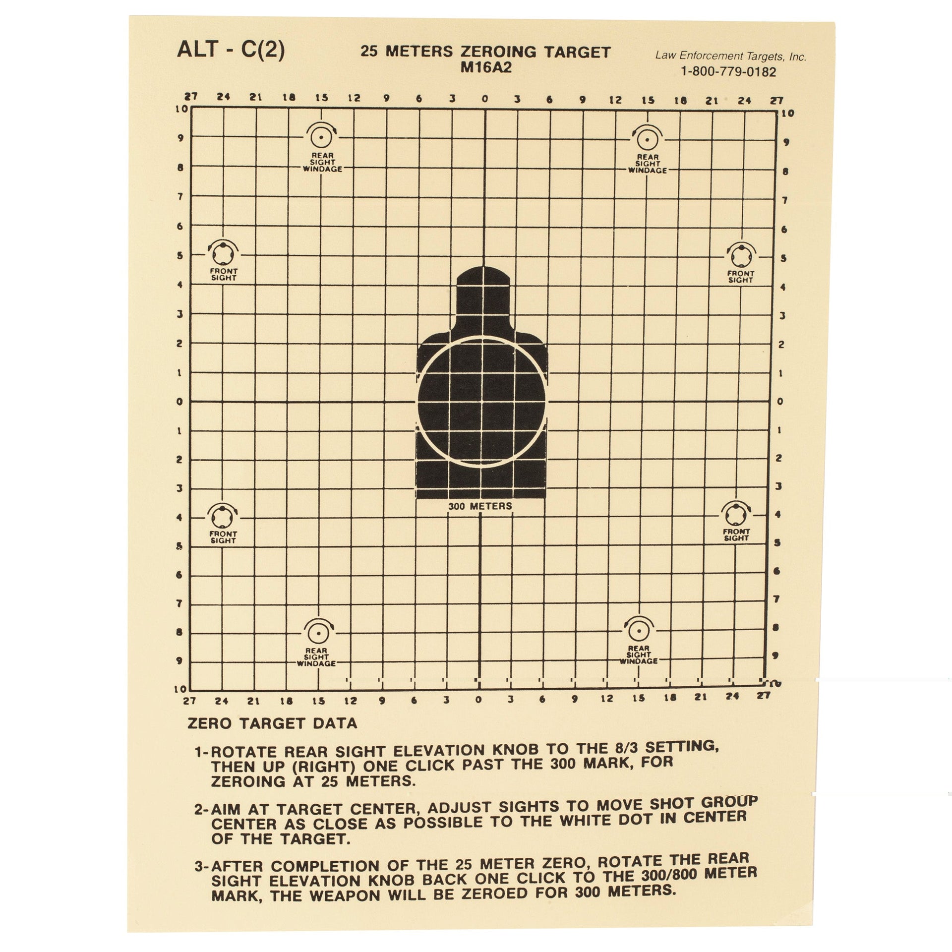 Action Tgt 25 Meters Dod M16a2 100pk Action Target