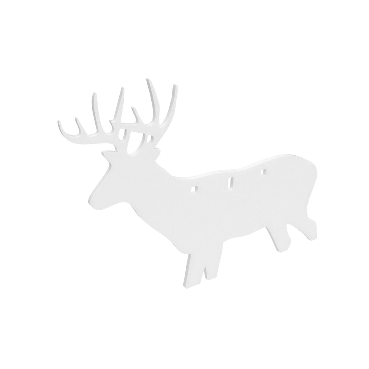 B/c Ar500 3/8" Silhouette Deer Wht