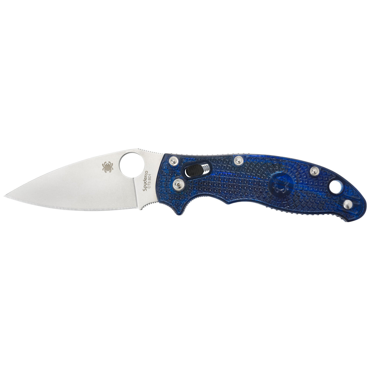 Spyderco Manix2 Blue Frcp Plain Spyderco