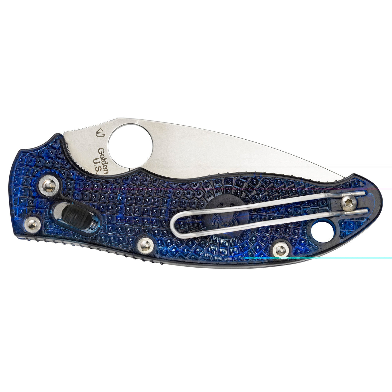 Spyderco Manix2 Blue Frcp Plain Spyderco