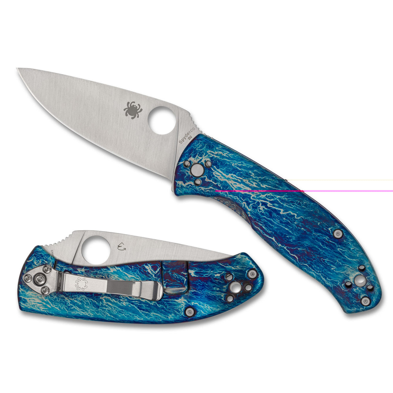 Spyderco Tenacious Ti Disry Blu/slv Spyderco