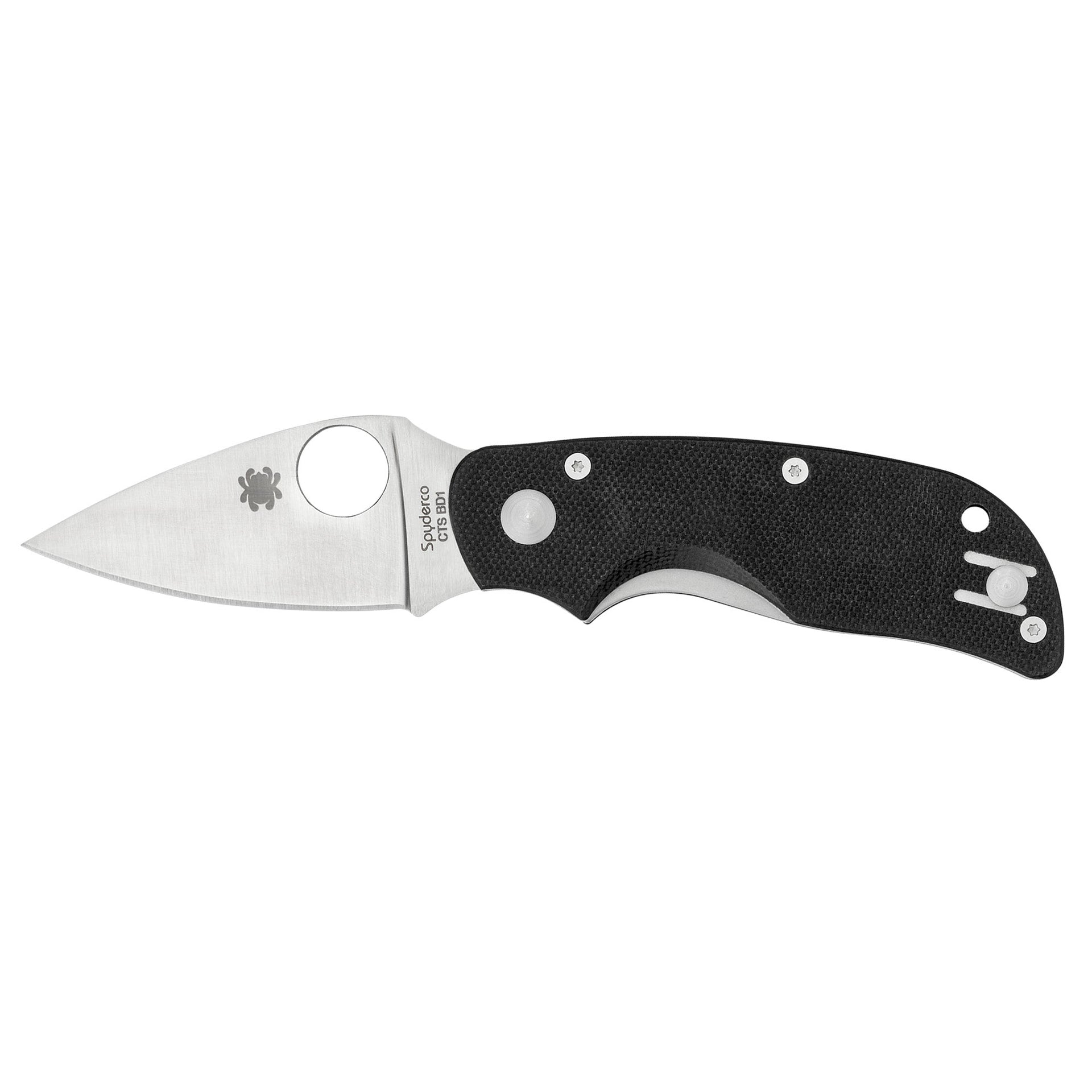 Spyderco Cat Black G-10 Plainedge Spyderco