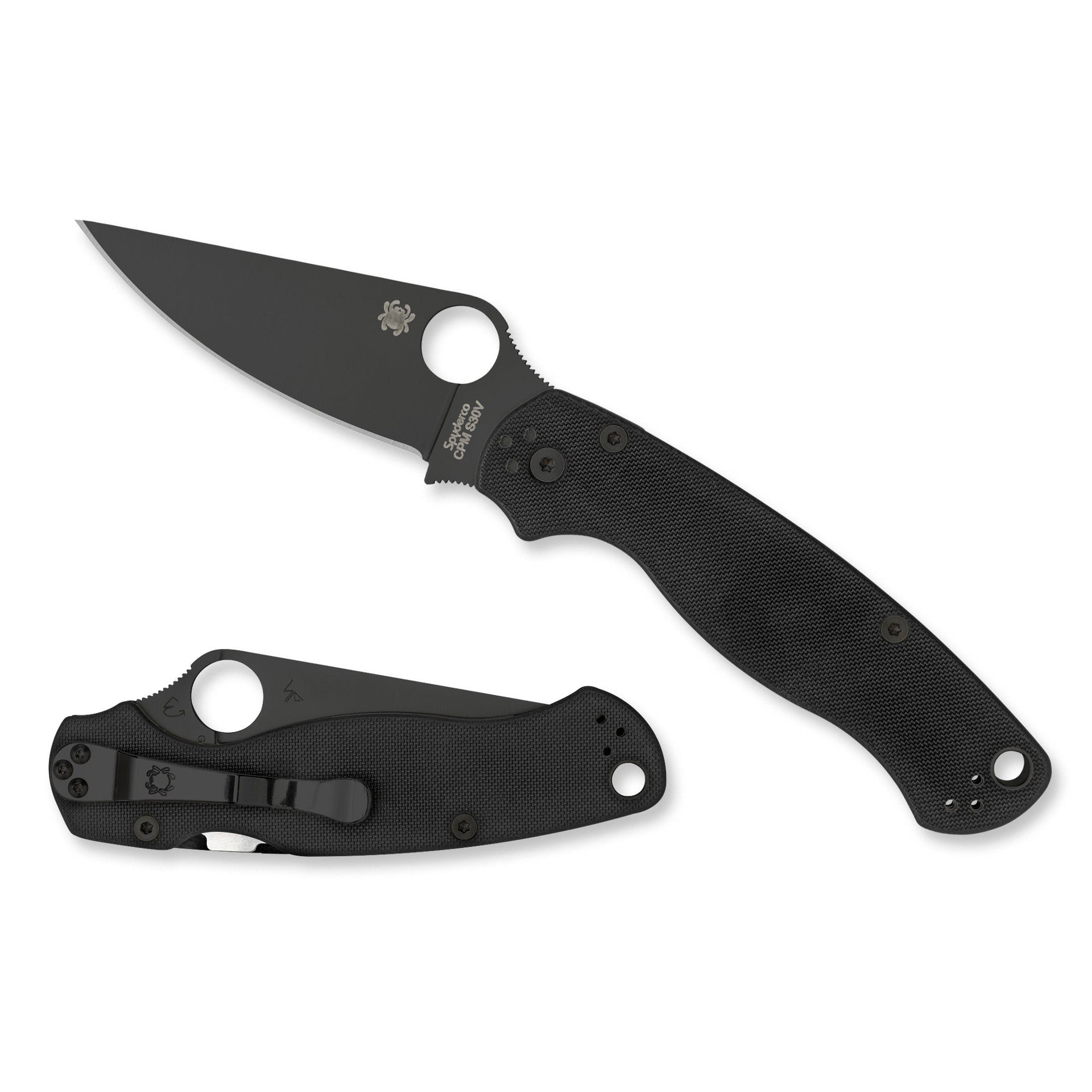 Spyderco Para Military 2 G10 Blk Bld Spyderco