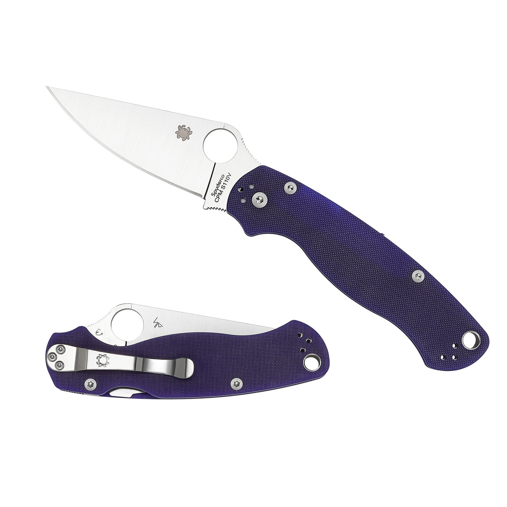 Spyderco Paramilitary2 Blue G10 Pln Spyderco