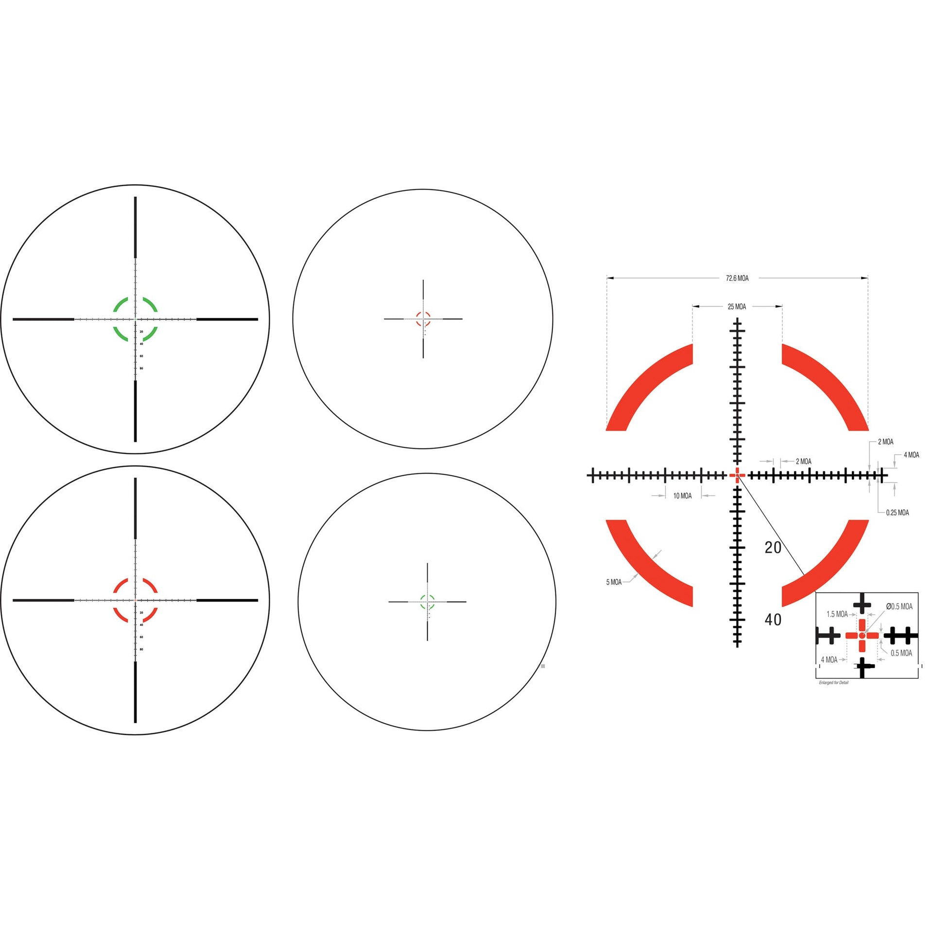 Trijicon Credo Hx 1-8x24 Ffp Moa R/g Trijicon