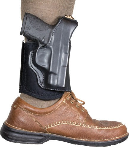 Desantis Diehard Ankle Holster - Rh Leather Fits Glock 43 Black DeSantis