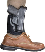 Desantis Diehard Ankle Holster - Rh Leather Fits Glock 43 Black DeSantis