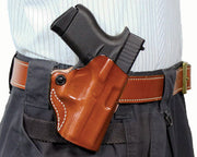 Desantis Mini Scabbard Holster - Rh Owb Leather 380 Shld Ez Tan DeSantis