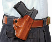 Desantis Mini Scabbard Holster - Rh Owb Leather Kimber Micro Tn DeSantis