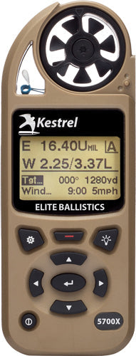 Kestrel 5700x Wez W/ Applied - Ballistics Tan Kestrel Ballistics