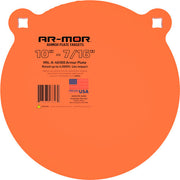 Ar-mor 10" Mil46100 Steel Gong - 7/16" Thick Steel Orange Round Ar-mor