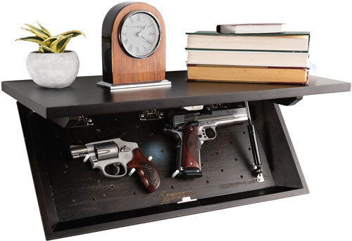 Lockdown In Plain Sight Shelf - Stained 24"wx11.75"hx3.25"d Lockdown