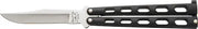 Bear & Son Butterfly Knife - 3.58" Black/ss Clip Point Bear & Son