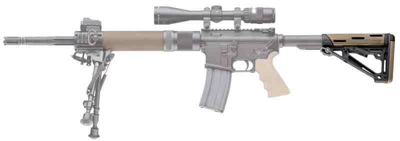 Hogue Ar-15 Collapsible Stock - Flat Dark Earth Rubber Milspec Hogue