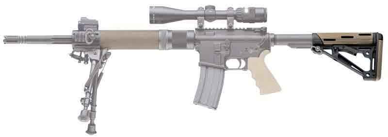 Hogue Ar-15 Collapsible Stock - Fde Rubber Commercial Hogue